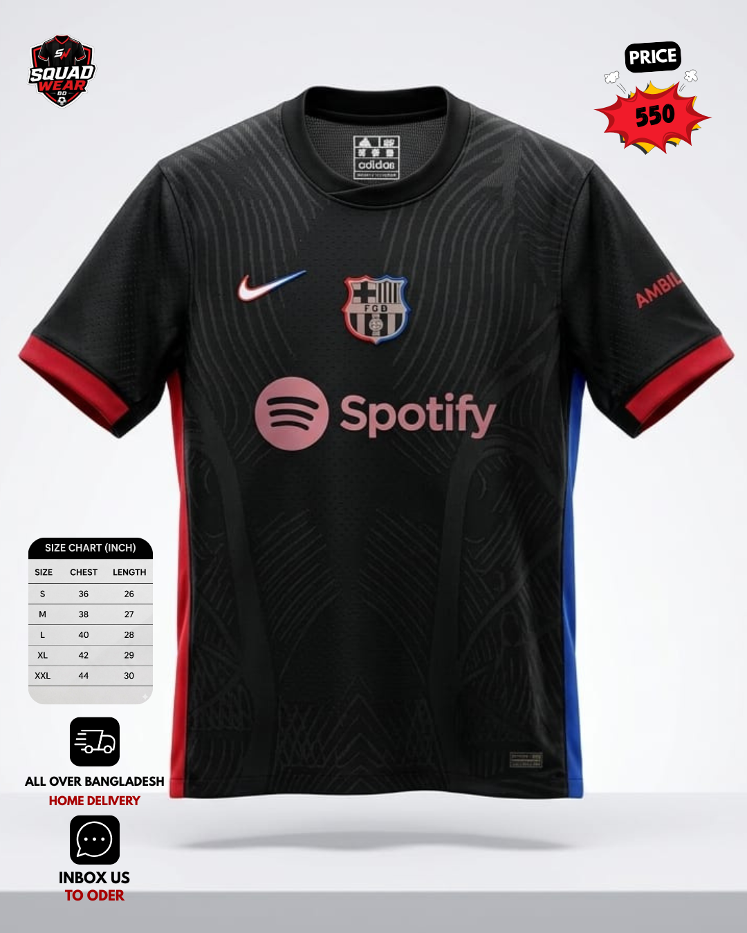 Barcelona 24/25 away Fan Edition Football Jersey