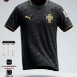 Portugal 2025 Black Fan Edition Football Jersey