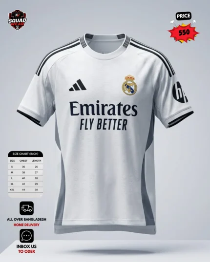 Real Madrid 2026 Home Fan Edition Football Jersey