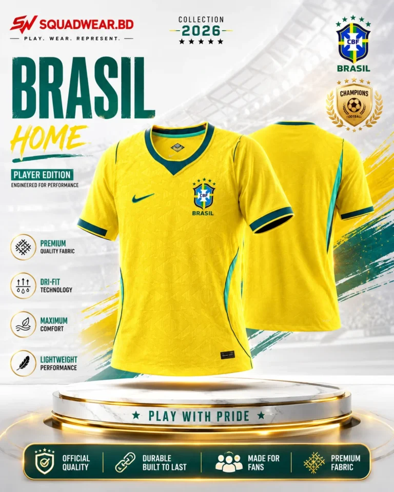 Brazil 2026 Home Player Edition Football Jersey Front and Back Premium Design
