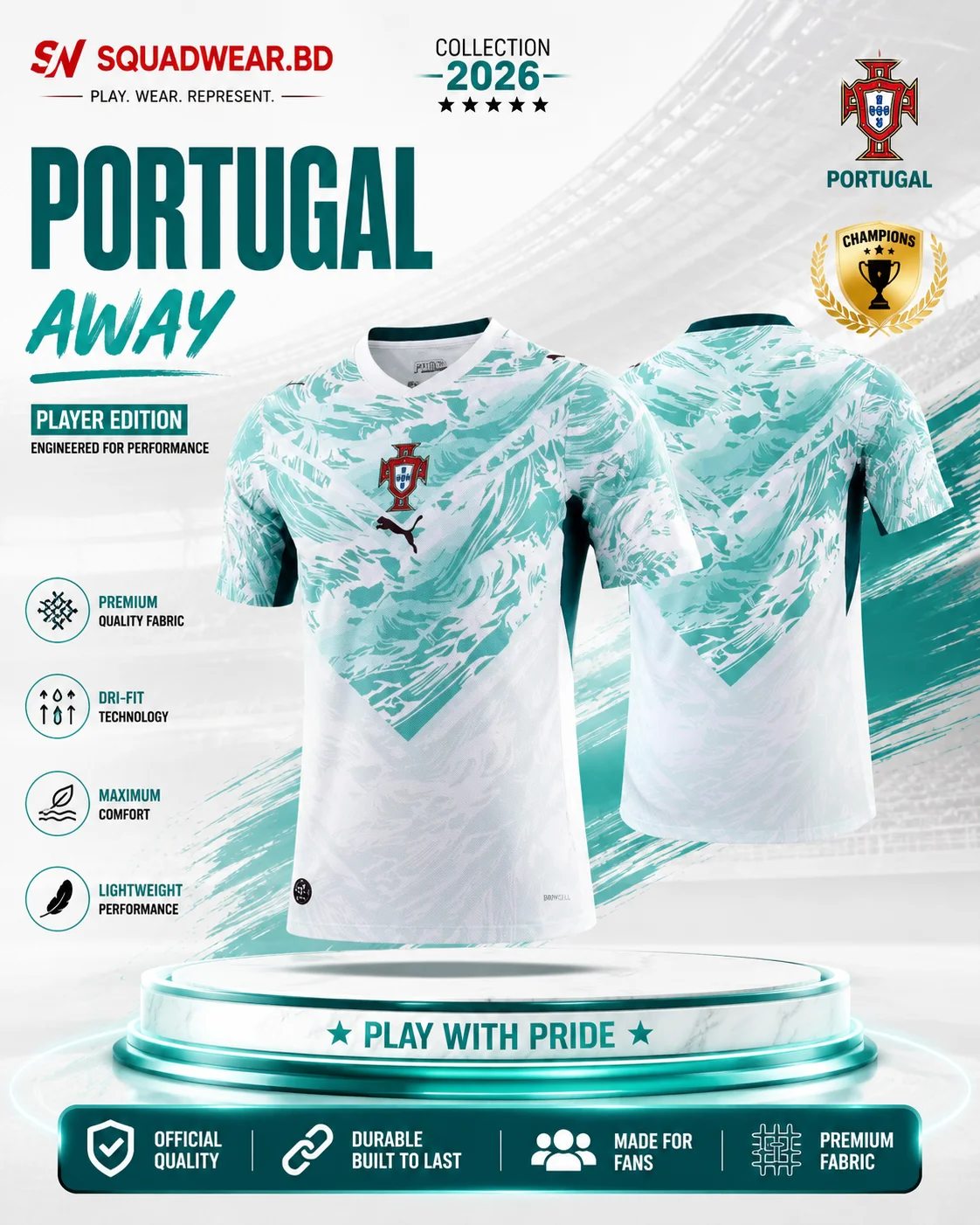 ChatGPT Image Jun 8, 2026, 09_21_07 PM Portugal 2026 Away Player Edition Football Jersey - Image 1